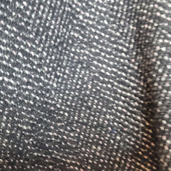 Vintage Tweed Leather Coat Jacket Havoc USA Womens Medium Pockets Button Close - Picture 4 of 14